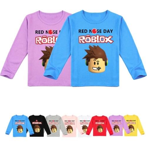 2020 New Roblox 3D Clothes for Children Game T-shirt Kids Casual Star Tshirt Children Boys Girl Tops Long Sleeve Cartoon Tee