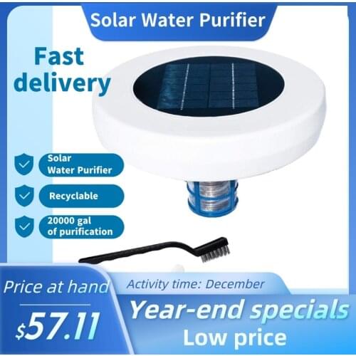 Solar Pool Ionizer Copper Silver Ion Swimming Pool Purifier Algae Resistance Lower Chlorine Outdoor Swim Water Purifier