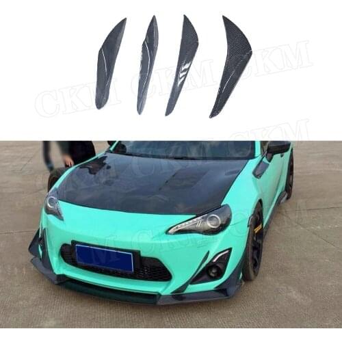 Carbon fiber Front Bumper Lip Splitters Flaps apron Accessorise For Toyota GT86 for Subaru BRZ 2014 2015 2016 Auto car styling