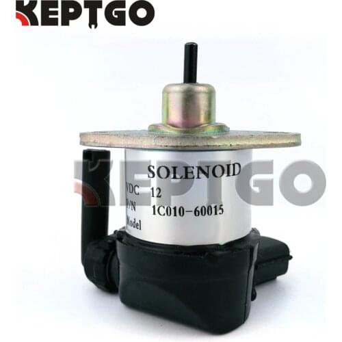 12V Fuel Shut Off Stop Solenoid For Kubota Engine V3300/V3600+/V2203/V1505 1C010-60015 1C010-60017 1C010-60014