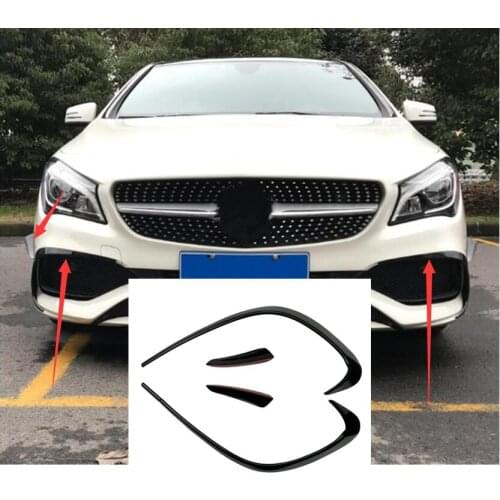 Car Front Bumper Splitter Spoilers Canard Air Knife Surround Trim for Mercedes-Benz CLA CLA200 220 250 260 2016-2019