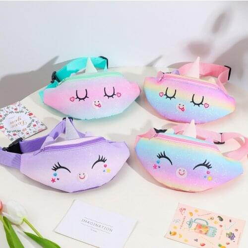 Kawaii Cartoon Unicorn Shoulder Bag Women Girls Corduroy Square Belt Phone Purse Travel Fur Crossbody Bag Coin Purse Gifts