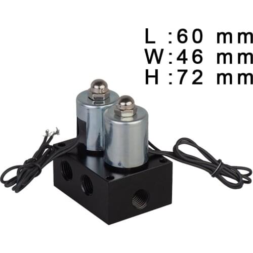 Universal 12v Solenoid Valve Air ride Suspension manifold valve pneumatic shock absorber double solenoid valve set