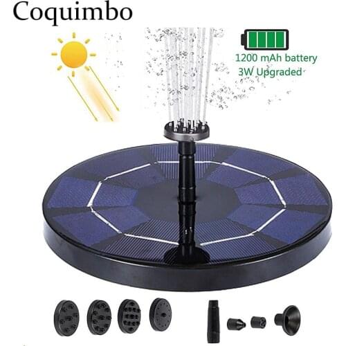 3W Solar Fountain Pump Solar Water Pump Floating Fountain With 12000mAh Battery Bird Bath Fish Tank Garden Decoration Outdoor