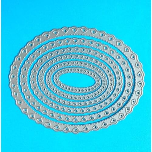 YLCD030 Round Frame Metal Cutting Dies For Scrapbooking Stencils DIY Card Album Decoration Embossing Folder Die Cutter Template