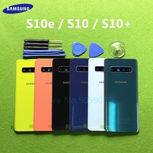 Back Battery Cover Glass Housing For Samsung Galaxy S10e S10 Plus S10+ G970 G9730 G9750 Back Battery Door Rear Glass Case + Tool