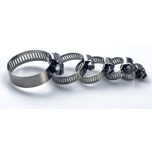 5pcs 6mm-25mm Stainless Steel Mini Fuel Line Pipe Hose Clamp Clip Optional Size for Air Water