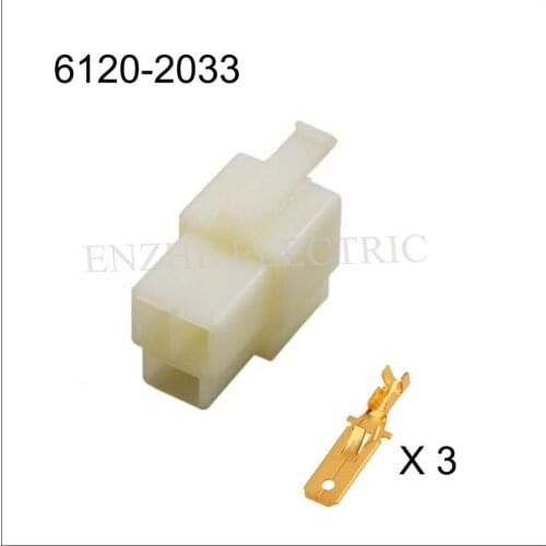 100SET 6110-4533/6120-2033 car female male cable connector socket 3 pin Connector automotive plug include terminal DJ7034-6.3-11