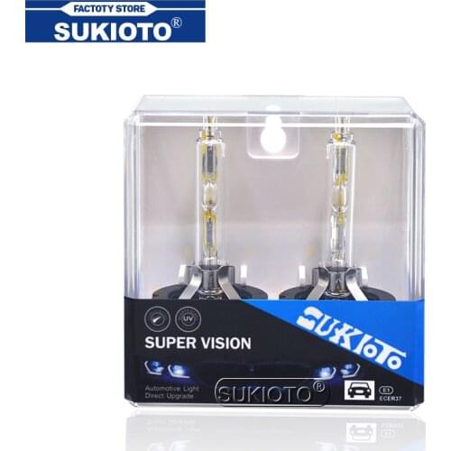 SUKIOTO 2020 New 2PCS OEM 55W D2S D2R D4R D4S Xenon HID Bulbs Fast Bright 5500K D2 D4 Auto Car Headlight Replacement Bulb Lamps