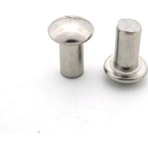 20pcs M2.5 stainless steel semicircular head rivet solid rivet household solids round cap decoration bolts 12mm-25mm length