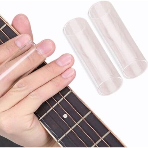 2021 Top 1x Plexiglass Slider Guitar String Slide Glass Bottle Finger Knuckle