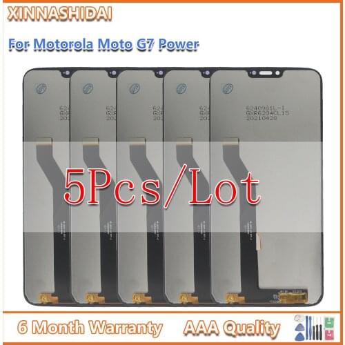 5PCS/LOT LCD For Motorola Moto G7 POWER XT1955 LCD Display Touch Screen Digiziter Assembly LCD Touch L