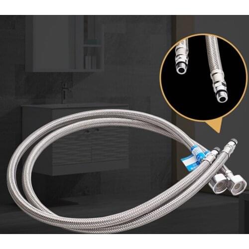 60cm Stainless Steel Flexible Plumbing Hose G1/2" Cold Hot Mixer Faucet Water Supply Pipe Plumbing Hose Bathroom Accessories