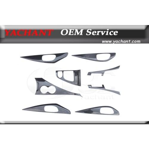 Car-Styling Auto Accessories Dry Carbon Fiber Trim Kit Fit For 2014-2015 Infiniti Q50 Sedan LHD Interior Trim Cover Kit