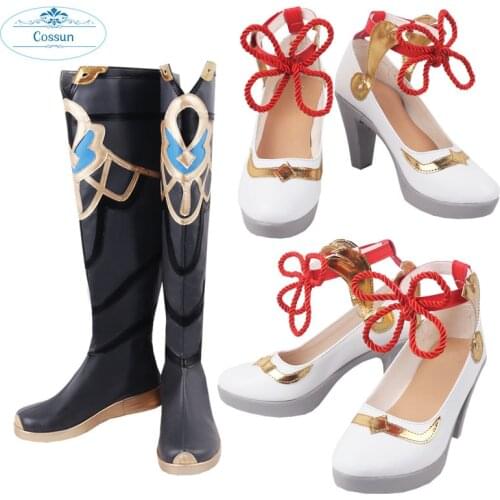 Anime Game Albedo Ganyu Genshin Impact Ankle Boots Sneakers Women Men Student Cosplay Autumn Winter High Top Shoes Xmas Gifts