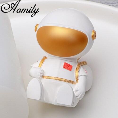 Aomily 3D Astronaut Shaped Silicone Molds Handmade Fondant Cake Mold Sugar Craft Chocolate Moulds Tools DIY Ice Block Soap Mould