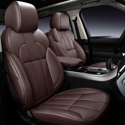 Custom cowhide car seat cover leather for auto Volkswagen Golf UP Beetle Caddy Phaeton EOS R36 tharu phideon Lamando car styling