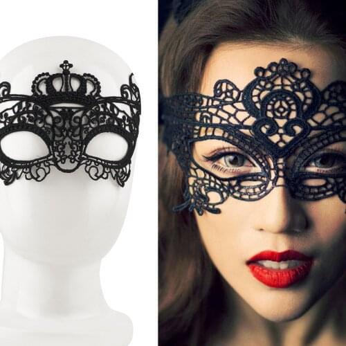 Black Sexy Lady Lace Mask Eye Mask For Masquerade Ball Party Halloween Costume Great Props Mardi Gras Celebration