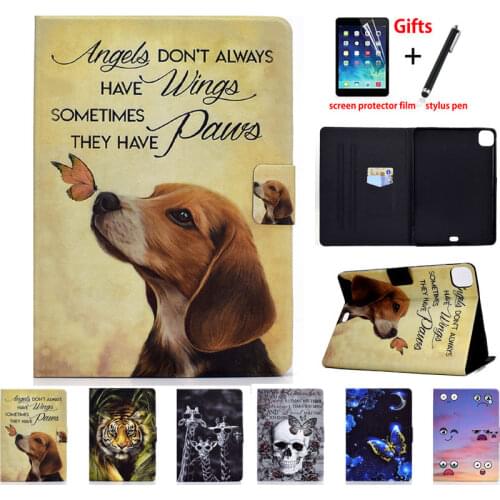 Kids Case For iPad Air 4 10.9 2020 Smart Case Cover for ipad Pro 11 2020 2018 Fundas Cartoon Dog Tiger Stand Coque Capa +Gift