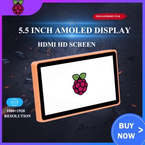 5.5 Inch AMOLED HDMI Display Capacitive Touch Screen Module with Tempered Glass Support for NVIDIA For Nano For Raspberry Pi 4B