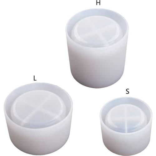 E56A DIY Flower Pot Epoxy Resin Mold Jewelry Storage Box Cup Casting Silicone Mould