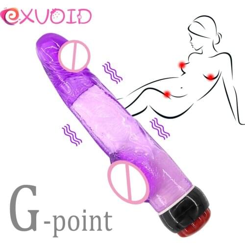 EXVOID G Spot Massager Realistic Penis Erotic Silicone Vibrator Sex Toys for Women Luminous Dildo Vibrators for Woman Sextoys
