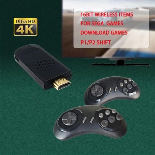 HD MD Wireless Retro Gaming Console 16 bit For Sega Genesis Game Stick For Sega Genesis Mini/Mega Drive Controller Portable Gift