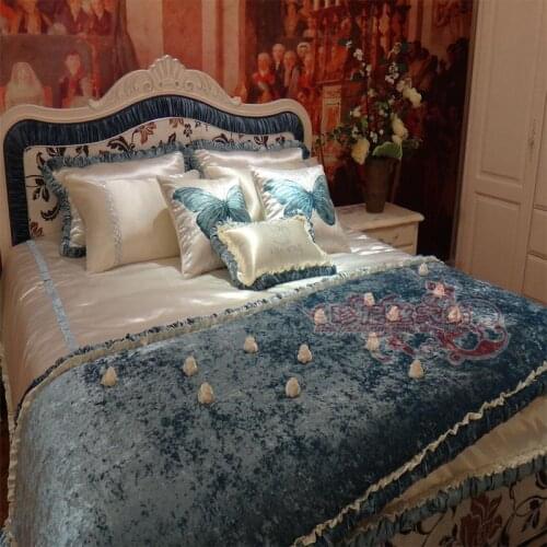 10Pcs Luxury Bed Linen Cotton King Size Bed Cover Quilts Duvet Cover For Bedroom Cushion Cover Home Decor