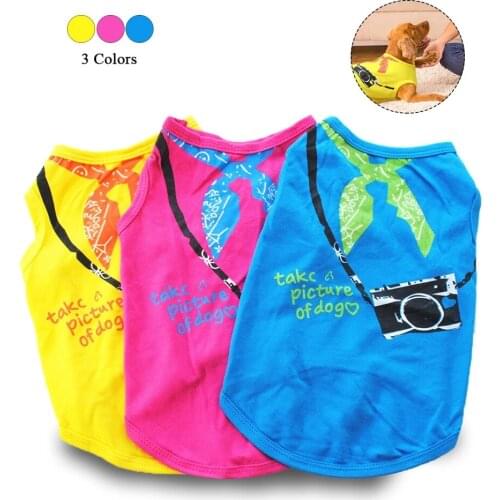 Summer Dog Clothes Breathable Small Medium Dogs T Shirt Puppy Chihuahua Vest Pet Costume Accessories Supplies