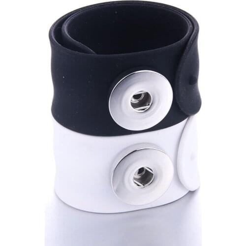 Fashion papa circle Snap Bracelet Hot Sale Classic color Snap Button Bracelet 21cm long Bangles fit 18MM Snap Jewelry fun gift