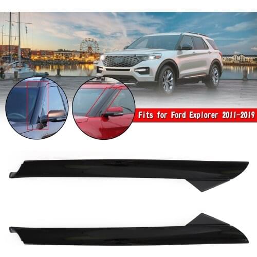 Artudatech Left+Right Pair Side Windshield Outer Trim Molding For Ford Explorer 2011-2019 Car Accessories