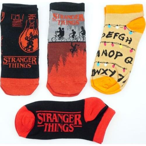 Stranger Things Short Socks Cartoon Colorful Tight Cute Fashion Ankle Casual Sock Unisex Cosplay Couple Friend Gift