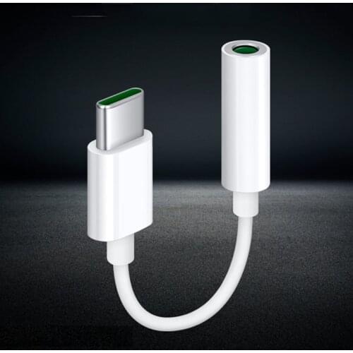 Original TYPE C TO 3.5MM DAC Earphone Adapter Noiseless Audio Cable For OPPO R17 Find X X2 Reno 3 Pro Realme 50 Xiaomi HUAWE