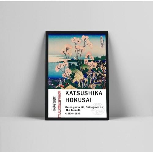 Original Goten-yama hill Shinagawa on the Tōkaidō Poster Japanese Katsushika Hokusai Canvas Painting Prints Wall Pictures Decor