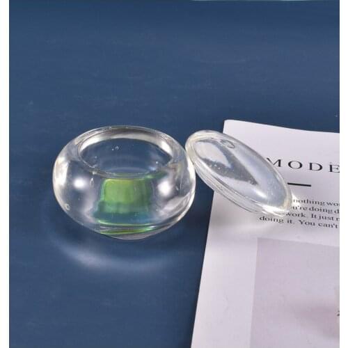 Transparent Crystal Resin DIY Crafts Jewelry Making Tools Storage Tank Molds Silicone Mould Saucer Shape Resin Mold