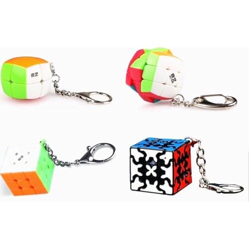 Zcube Key Chain Cube Mini 3x3 3x3x3 Small Magic Cube Sticks Stickerless 3cm Creative Smart Cube Hang Decorations