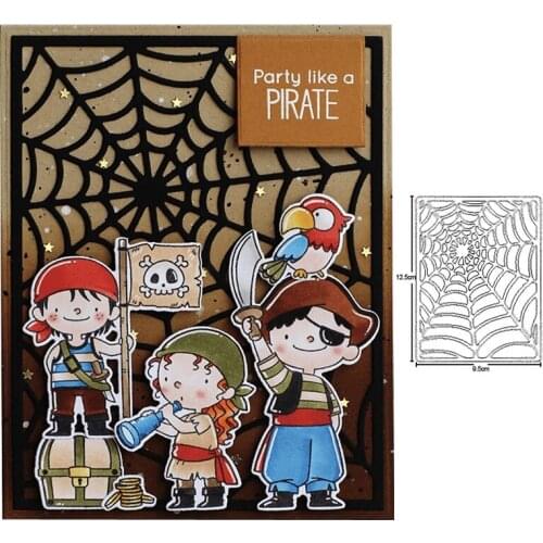 Craft Dies Spider Web Background Frame Metal Cutting Dies Stencils Dies for DIY Scrapbooking Paper Cards Making Embossing Dies