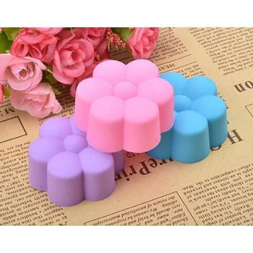 Mini 5cm Silicone Cupcake liner Flower Soft Cake Chocolate Cake Muffin Liners Baking Cup Mold jk25