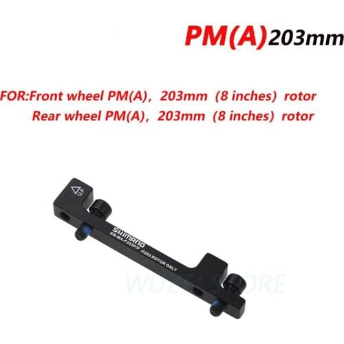 SM-MA-F203 /P2 Ultralight MTB Bike Brake Support PM disc bracket adapter for 203mm 8 inches Disc brake rotor original