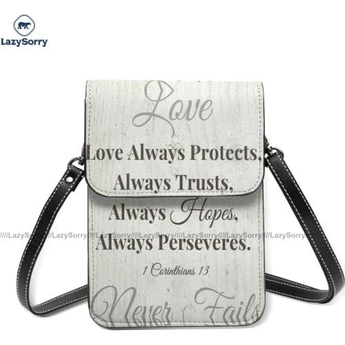 Husband Wife Shoulder Bag Gifts Retro Mobile Phone Bag Leather Office Female Bags