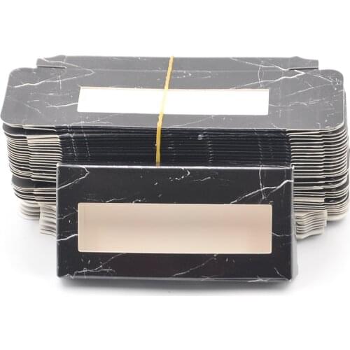 50PACK Wholesale Eyelash Packaging Box Lash Boxes Package Custom Rectangle False Eyelashes Storage Cardboard Holder Case Vendors