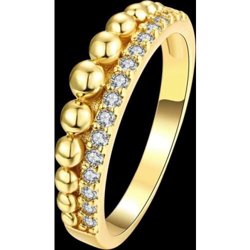 Garilina Japanese and Korean fashion trends beads gold Austrian crystal jewelry ladies ring AR2220