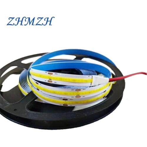 ZHMZH 5M Lamp Strip With Soft Light Bar 12W Flexible Soft Light Green Red White Blue LED Light Strip Low Voltage COB Light