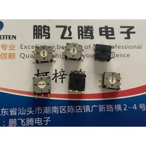1PCS Japan COPAL CS-7-14TB 0-3/4-bit rotary coding switch 3: 3-pin positive code SMD 6-pin gold-plated feet Volume 7*7