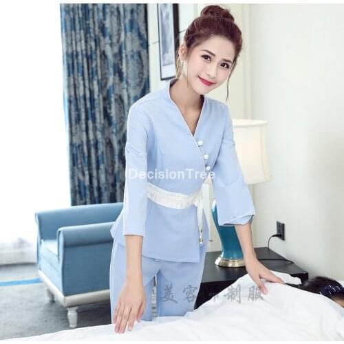 2021 women uniform for beauty salon sauna foot bath beautician clothing massage clothing beauty salon work clothes spa uniform