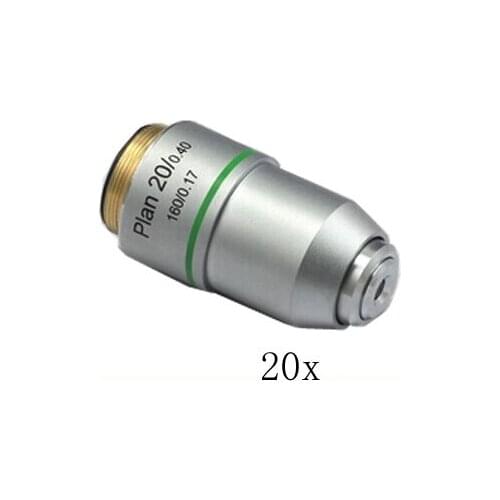 20X 195 Plan Achromatic Biological Microscope Objective Lens for Educational School Lab Student Biomicroscopy Accessories 20.2mm
