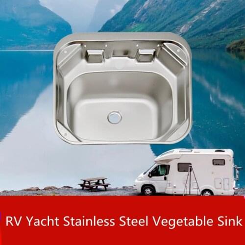 41Cm RV Yacht Stainless Steel Vegetable Sink Drop In Kitchen Sink 304 Steel Top-Mount Handmade Kitchen Caravan Accessories