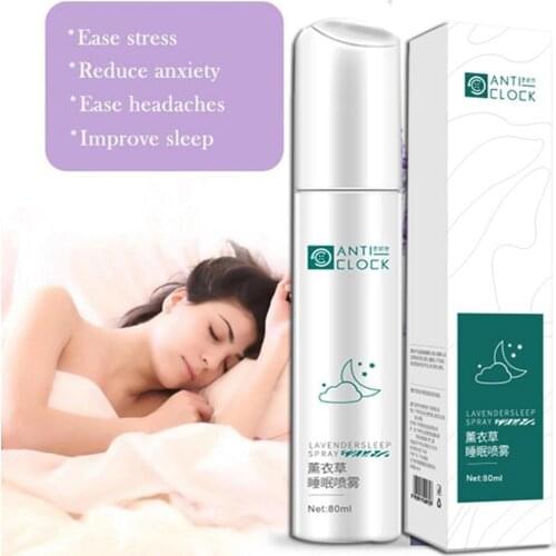 80ml Lavender Sleep Spary Anti Clock Sleeping Helper Plant Relax Mind Atomizing Environment Care Health Improve Extraction Z5B1