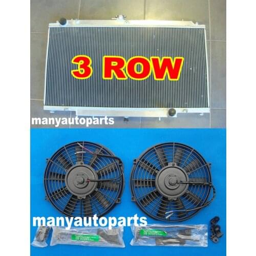 Aluminum Radiator For Nissan Patrol Y61 GU Series I & II 4.5L TB45E 6 Cyl Petrol+two fans