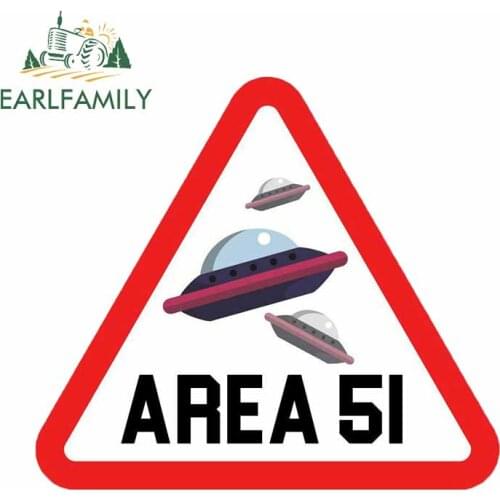 EARLFAMILY 13cm x 11.6cm For Warning Sign Creative Car Stickers Waterproof Decal Body for Car Vinyl Material Sunscreen Decor